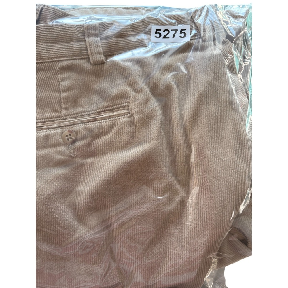 Vintage Polo Ralph Lauren Straight Pants Mens 38x30 (37) Beige Corduroy Pleated - Picture 7 of 7